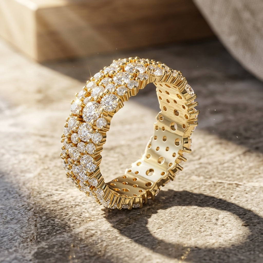 925 Silver Instagram Irregular Moissanite Ring | Moissanite or CZ