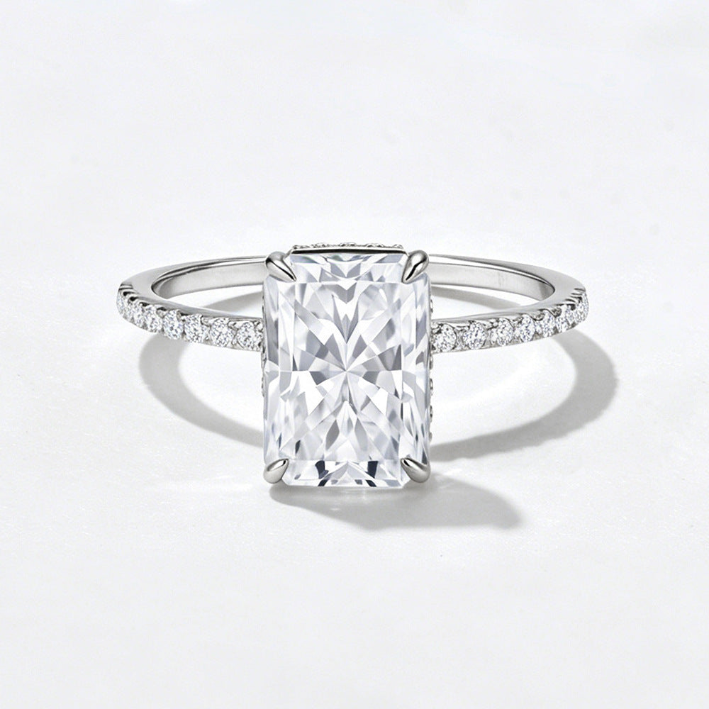 Wholesale 925 Sterling Silver Zircon Ring Ins Style Niche Design
