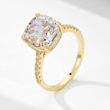 Wholesale 925 Sterling Silver A Zircon Wedding Combination European Ring