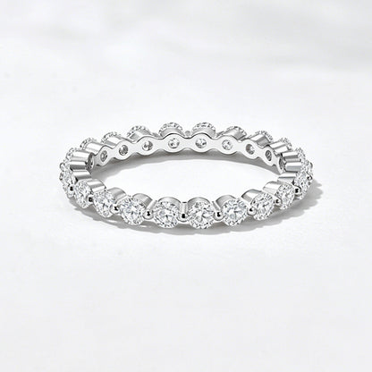 Wholesale 925 Sterling Silver Ice Flower Cut Zircon Ring Set Light Luxury Floral Design