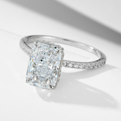 Wholesale 925 Sterling Silver Zircon Ring Set Ins Style Simple Style