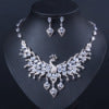 Peacock Zircon Jewelry Set Gold Plated Wholesale View 5
