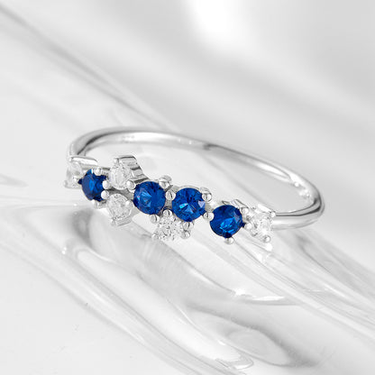 Wholesale 925 Sterling Silver Zircon Ring Ins Style Light Luxury