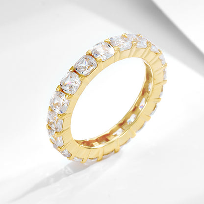 Wholesale 925 Sterling Silver A Zircon Wedding Combination European Ring