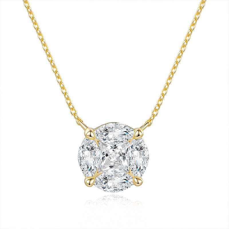 925 Silver Premium Lock Necklace | Moissanite or CZ | Logo Engrave | Wholesale