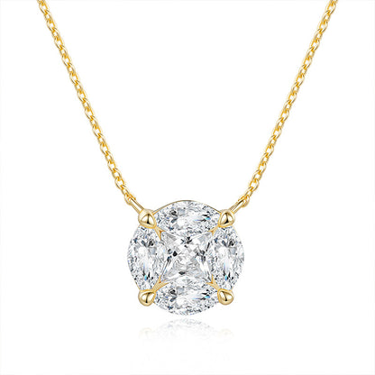 925 Silver Premium Lock Necklace | Moissanite or CZ | Logo Engrave | Wholesale