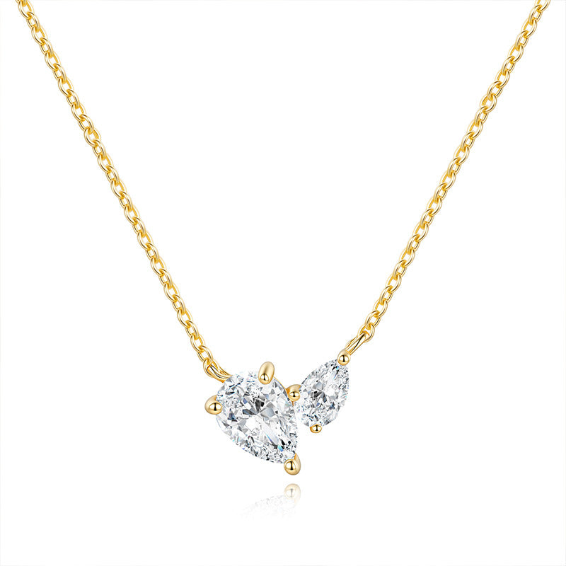 925 Silver Niche Heart Necklace | Moissanite or CZ | Wholesale
