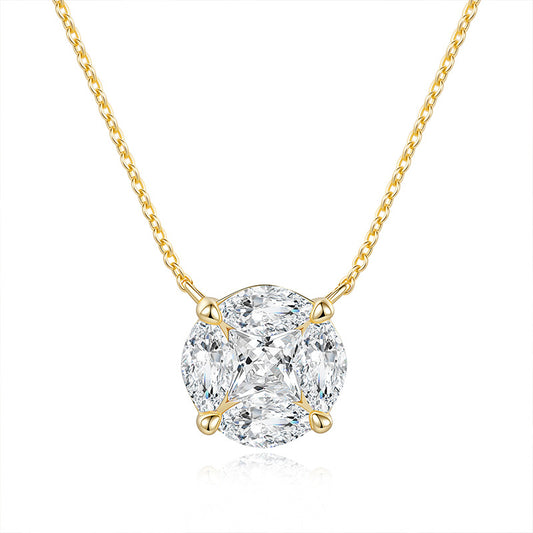 925 Silver Luxury Lock Necklace | Moissanite or CZ | Wholesale