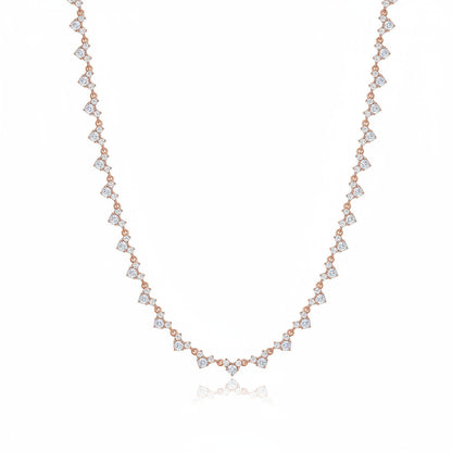 925 Silver Niche Lock Necklace | Moissanite or CZ | Wholesale