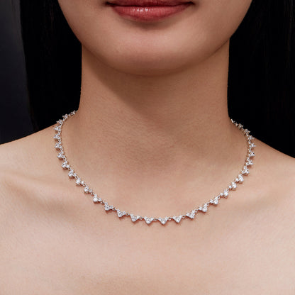 925 Silver Niche Lock Necklace | Moissanite or CZ | Wholesale