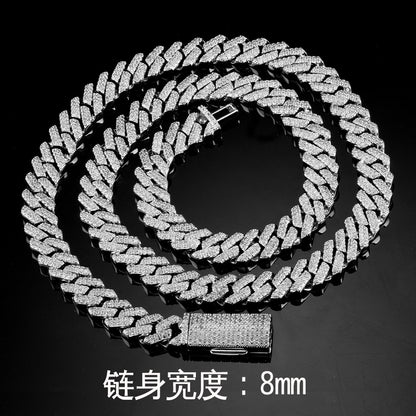 925 Silver European American Cuban Necklace | Moissanite or CZ | Wholesale
