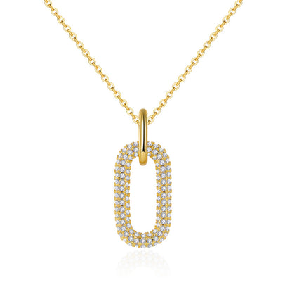 925 Silver Elegant Oval Necklace | Moissanite or CZ | Wholesale
