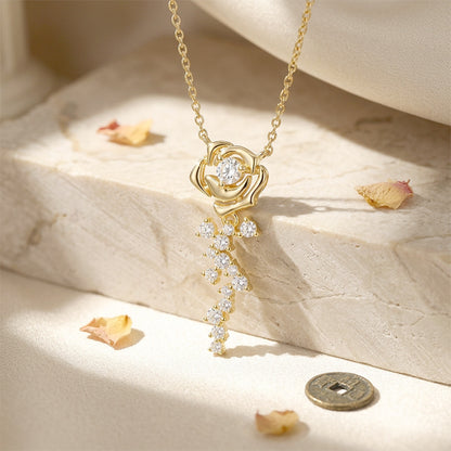 925 Silver Niche Rose Necklace | Moissanite or CZ | Wholesale