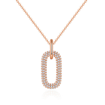 925 Silver Elegant Oval Necklace | Moissanite or CZ | Wholesale