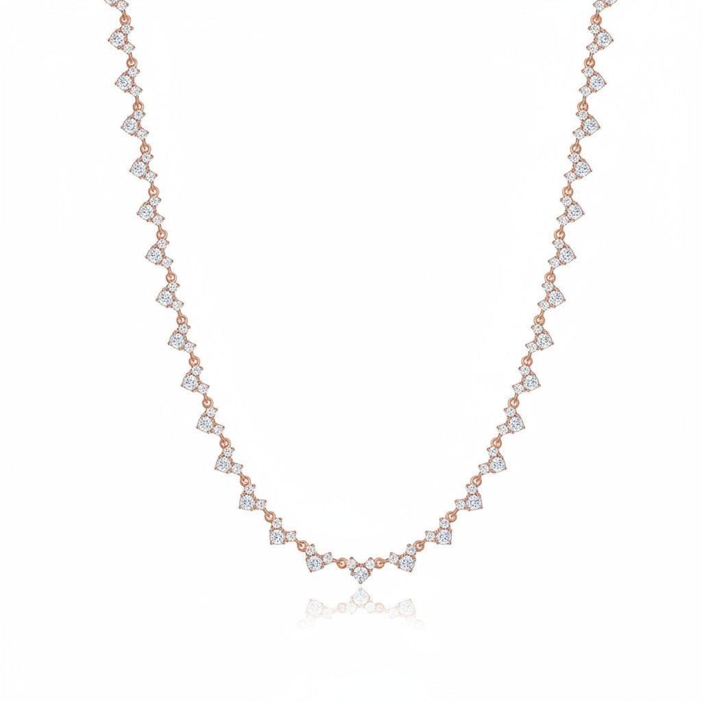 925 Silver Niche Lock Necklace | Moissanite or CZ | Wholesale