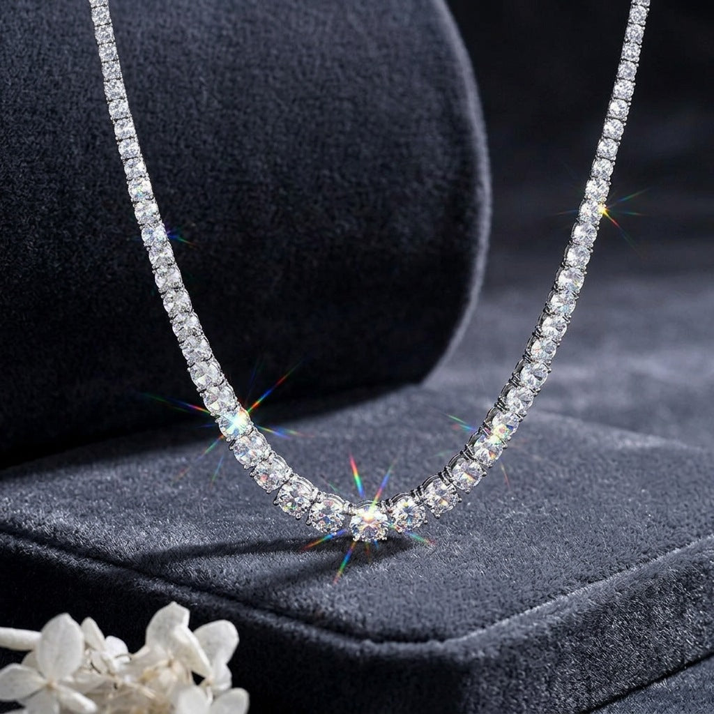 925 Silver Fashion Hip-Hop Necklace | Moissanite or CZ | Wholesale