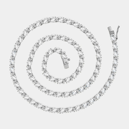 925 Silver Minimalist Oval Necklace | Moissanite or CZ | Wholesale