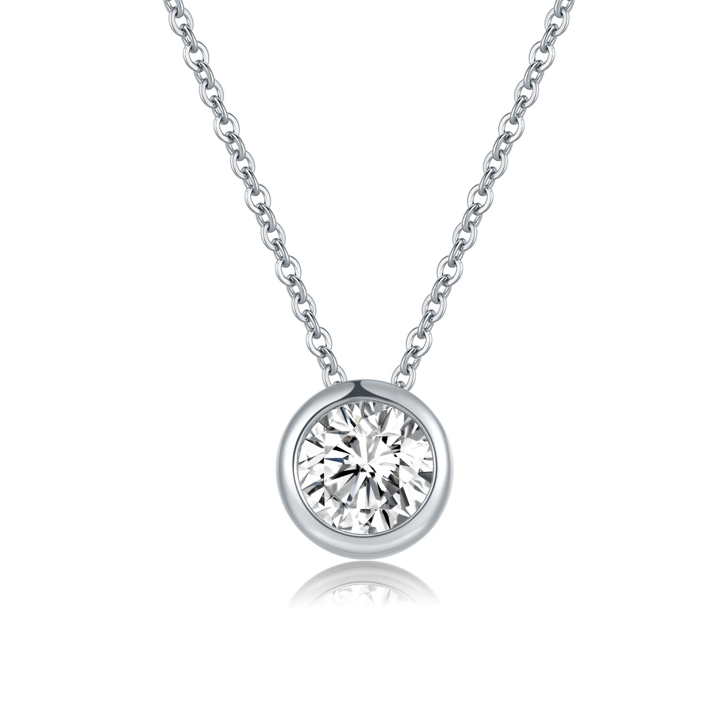 925 Silver European American Lock Necklace | Moissanite or CZ | Wholesale