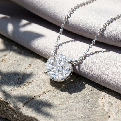 925 Silver Luxury Lock Necklace | Moissanite or CZ | Wholesale