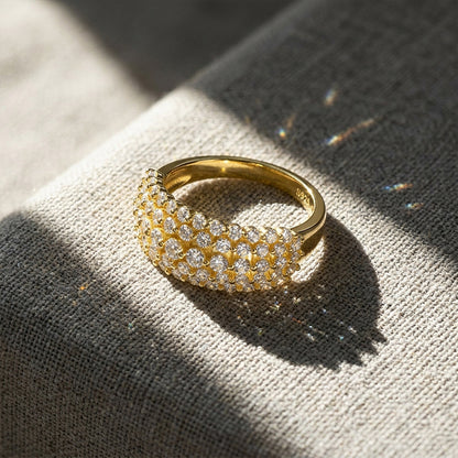 925 Silver Starry Band Ring | Moissanite or CZ