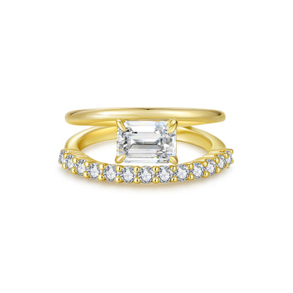 925 Silver Niche Band Ring | Moissanite or CZ