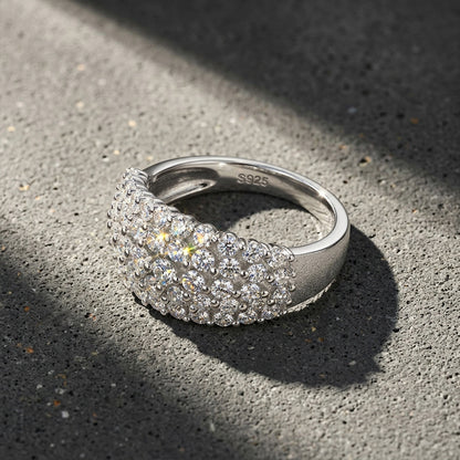 925 Silver Starry Band Ring | Moissanite or CZ