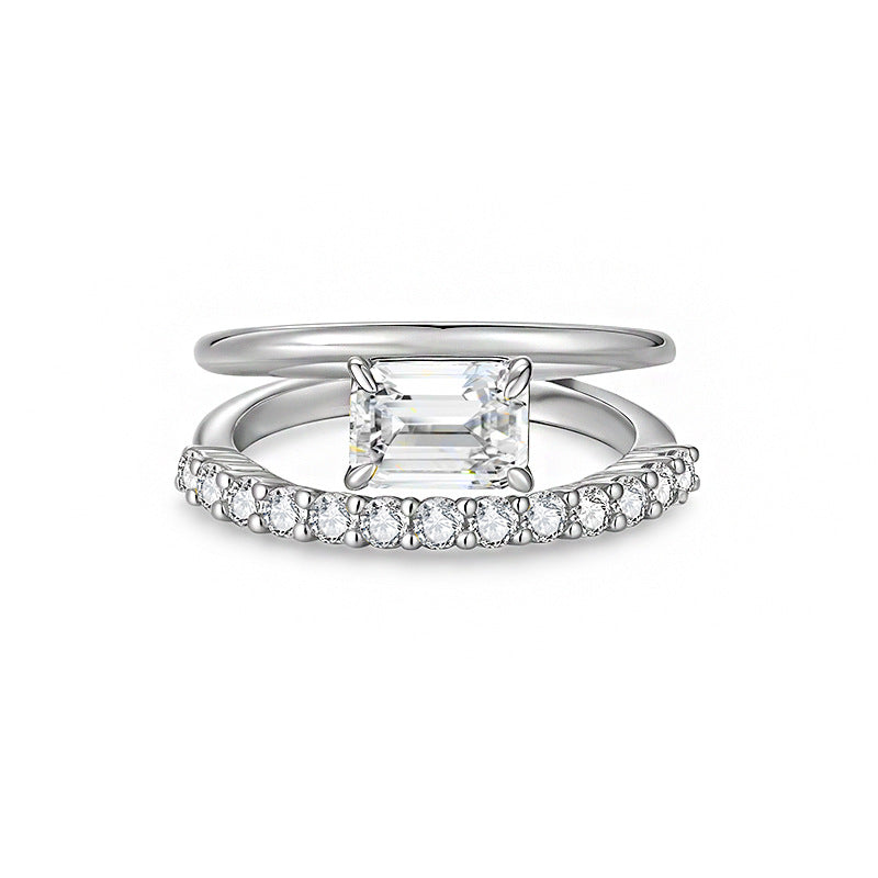 925 Silver Niche Band Ring | Moissanite or CZ