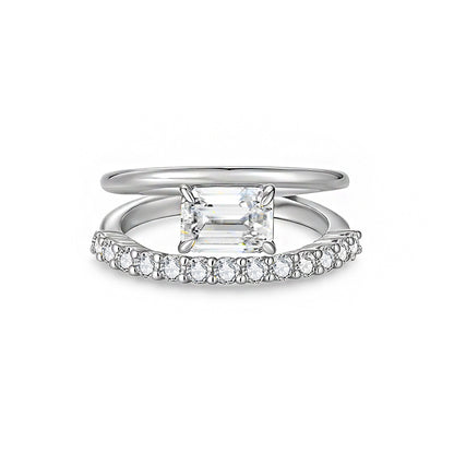 925 Silver Niche Band Ring | Moissanite or CZ