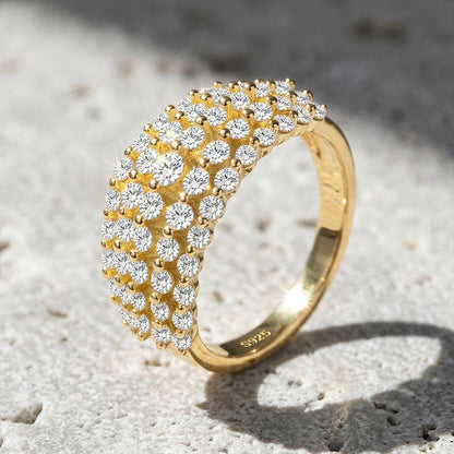925 Silver Starry Band Ring | Moissanite or CZ