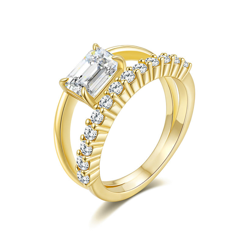 925 Silver Niche Band Ring | Moissanite or CZ
