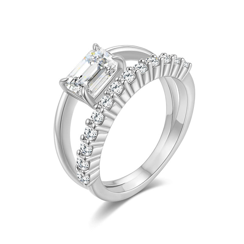 925 Silver Niche Band Ring | Moissanite or CZ