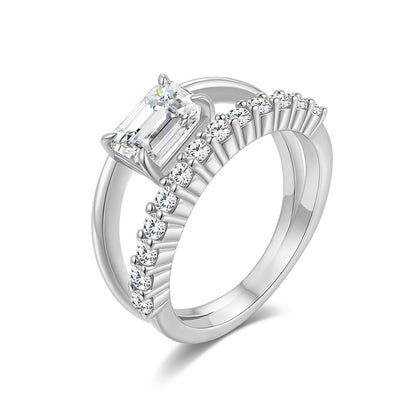 925 Silver Niche Band Ring | Moissanite or CZ