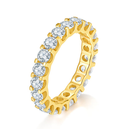 925 Silver Eternity Band Band Ring | Moissanite or CZ