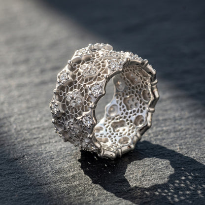 925 Silver Lace Ring | Moissanite or CZ