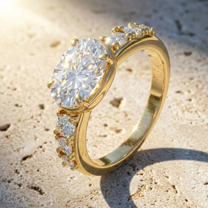 925 Silver Fashion 2CT Ring | Moissanite or CZ