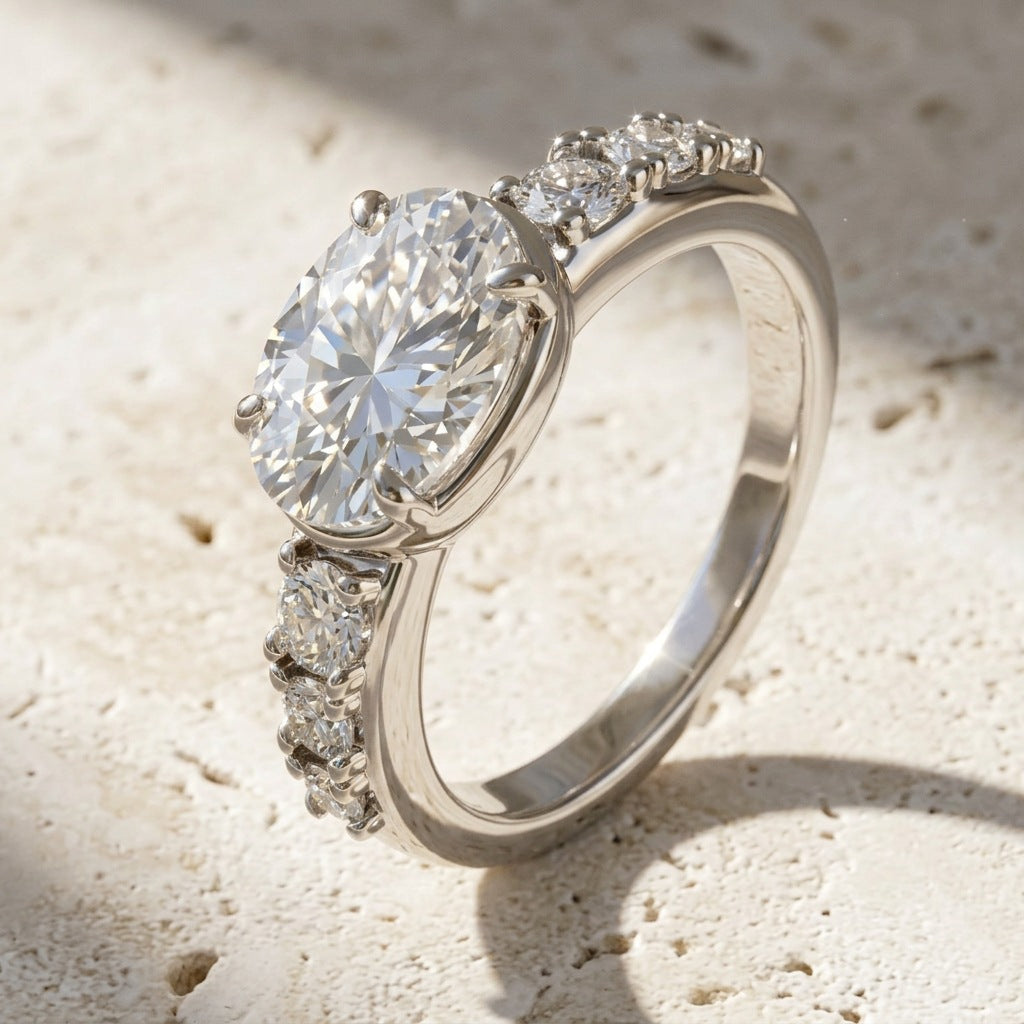 925 Silver Fashion 2CT Ring | Moissanite or CZ