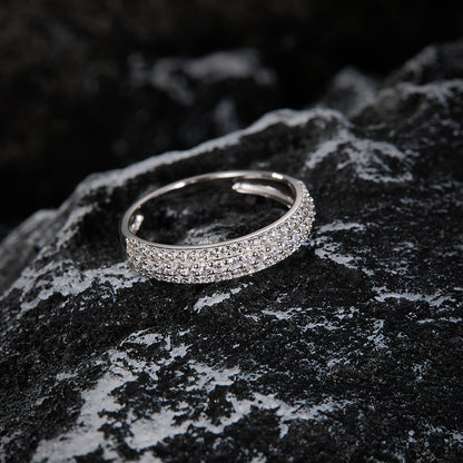 925 Silver Fashion Band Ring | Moissanite or CZ