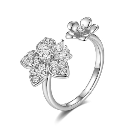 925 Silver Open Ring | Moissanite or CZ
