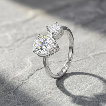 925 Silver Minimalist Ring | Moissanite or CZ