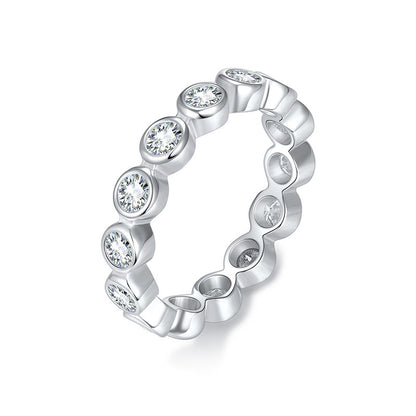 925 Silver Breaking Cocoon Ring | Moissanite or CZ