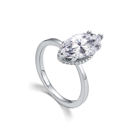 925 Silver Fashion Marquise Ring | Moissanite or CZ