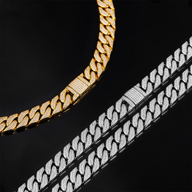 925 Silver Fashion Cuban Necklace | Moissanite or CZ | Wholesale