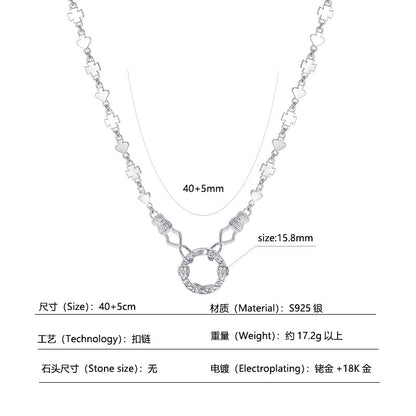 925 Silver Ring Lock Necklace | Moissanite or CZ | Wholesale
