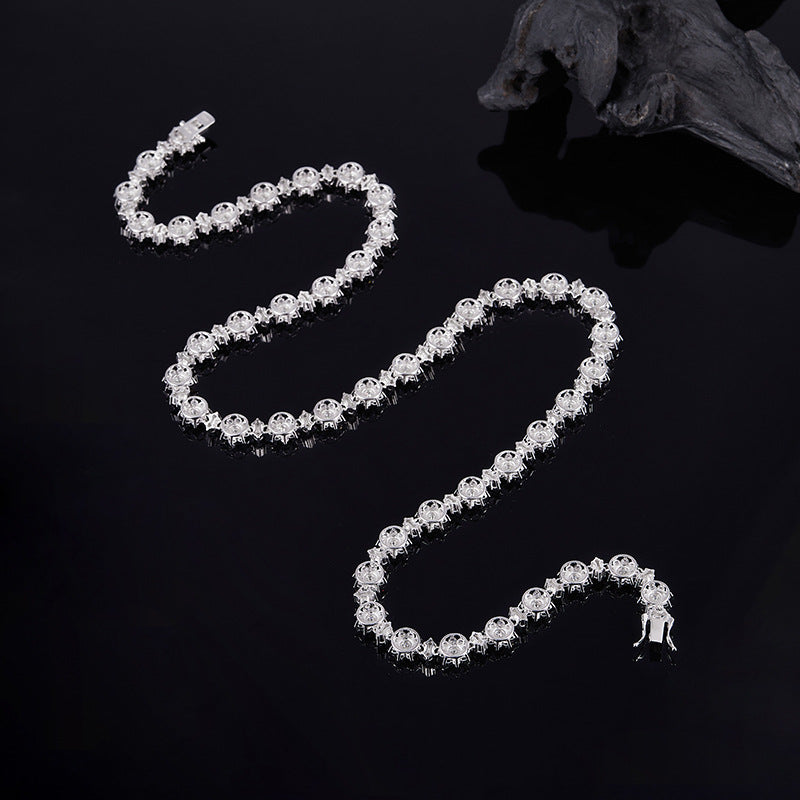 925 Silver Fashion Sunflower Necklace | Moissanite or CZ | Wholesale