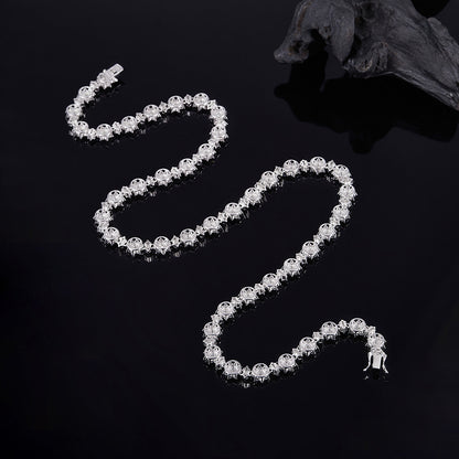 925 Silver Fashion Sunflower Necklace | Moissanite or CZ | Wholesale