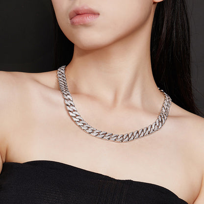 925 Silver Fashion Cuban Necklace | Moissanite or CZ | Wholesale